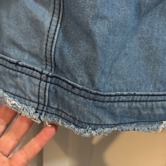 Eloquii Two-Tone Blue Jean Jacket - Picture 7 of 7